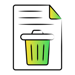 File And Folder Colored Gradient Outline Icons