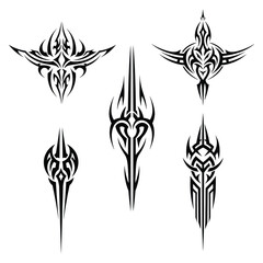 Polynesian Tribal Tattoo Vector – Intricate Full Sleeve & Back Tattoo Art