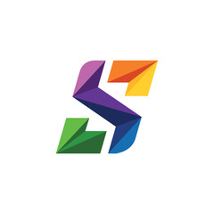 Logo S letter. Vector abstract