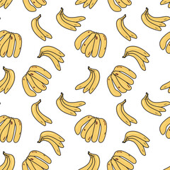 banana seamless pattern background design, simple fruit pattern for print, table cloth, curtain, pillow cover