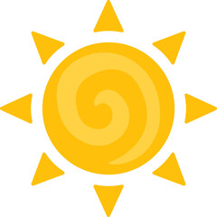 Yellow Sun Illustration for Summer Designs