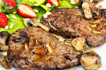 Roast beef tenderloin dinner.