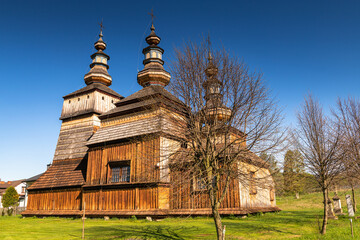 Saints Cosmas and Damian greek catholic church in Krempna, Poland