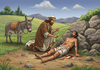 The Good Samaritan(Luke 10-33-34)