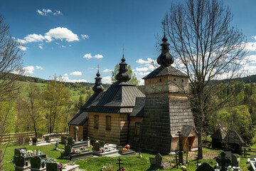 Orthodox Church of Saint Luke the Evangelist in Kunkowa, Poland.