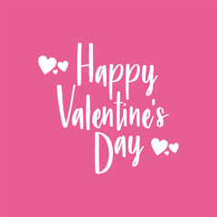 happy valentines day lettering holiday design  text vector illustration