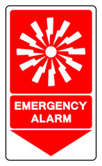 Emergency Alarm Symbol Sign, Vector Illustration, Isolate On White Background Label.EPS10