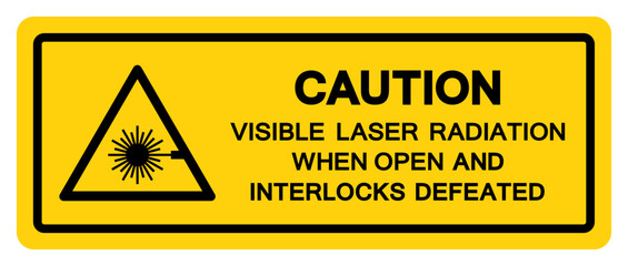 Caution Visible Laser Radiation Symbol Sign,Vector Illustration, Isolate On White Background Label.EPS10