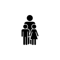 Two Children and One Adult Family Icon