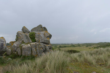 Joli paysage des dunes de Keremma en Bretagne - France