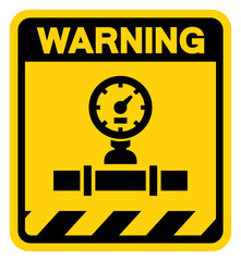 Pneumatic Warning Sign, Vector Illustration, Isolate On White Background Label. EPS10