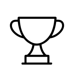 Minimalist Line Art Trophy Cup Award Celebration Success Symbol Icon