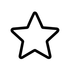Obraz premium Simple Handdrawn Star Shape Outline Design Element Decorative Graphics