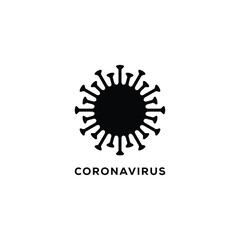 virus corona logo vector design