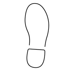 Shoe and bare foot print icon vector set