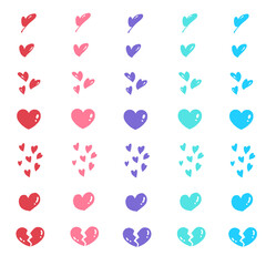 シンプルなハートマークの素材
