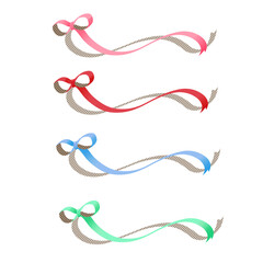 シンプルなリボンのあしらい