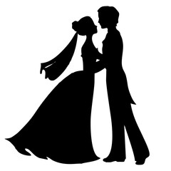 Bride and Groom Silhouettes.eps