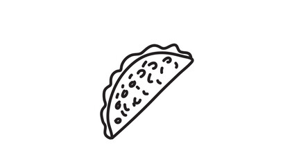 Monoline Drawing of single patty 