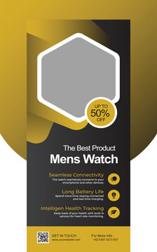 Mens Watch - Roll Up Banner
