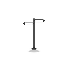 Road traffic sign. Signpost icon with shadow