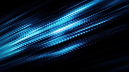 The speed of connectivity, and data transfer in the context of technology is a set of fast-moving lines or beams of light as bits of data move through fiber optic cables.