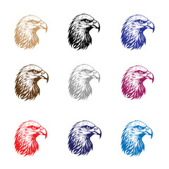 Eagle face vector logo