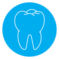Tooth line icon set. Dental clinic logo. Clean teeth. Vector EPS