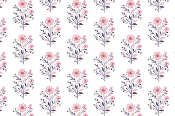 seamless fabric texture, rose floral drawing, line art sketch pattern, cotton wrapping paper, hand drawn textile design

