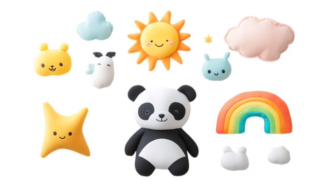 set of funny animals