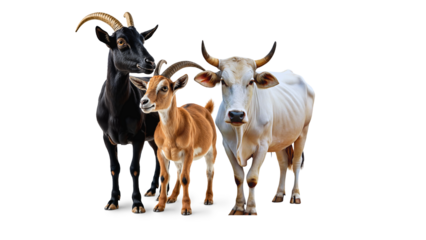 cow isolated on isolated on transparent background