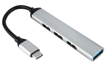 Compact hub with three USB ports.