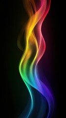 Naklejka premium Vibrant Rainbow Wave Abstract Background Design for website header, banner, or digital art project.