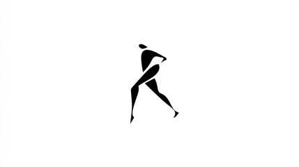 Gradient silhouette of a runner in a very energetic sprint or running position and Ideal for sportswear brands, running shoes, fitness equipment or athlete nutritional supplements