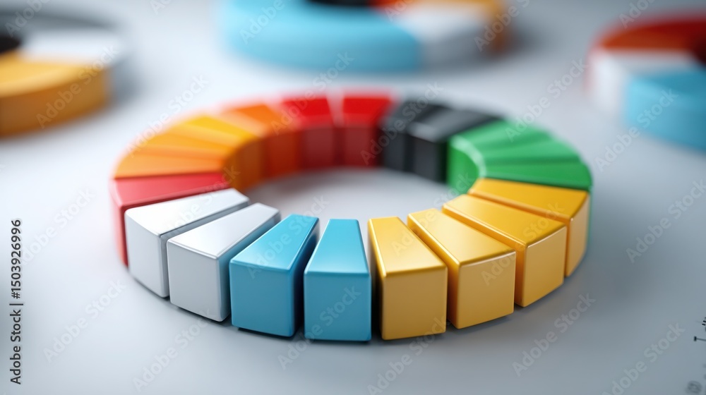 Poster business metrics icon concept featuring a comprehensive dashboard with various indicators for perfor