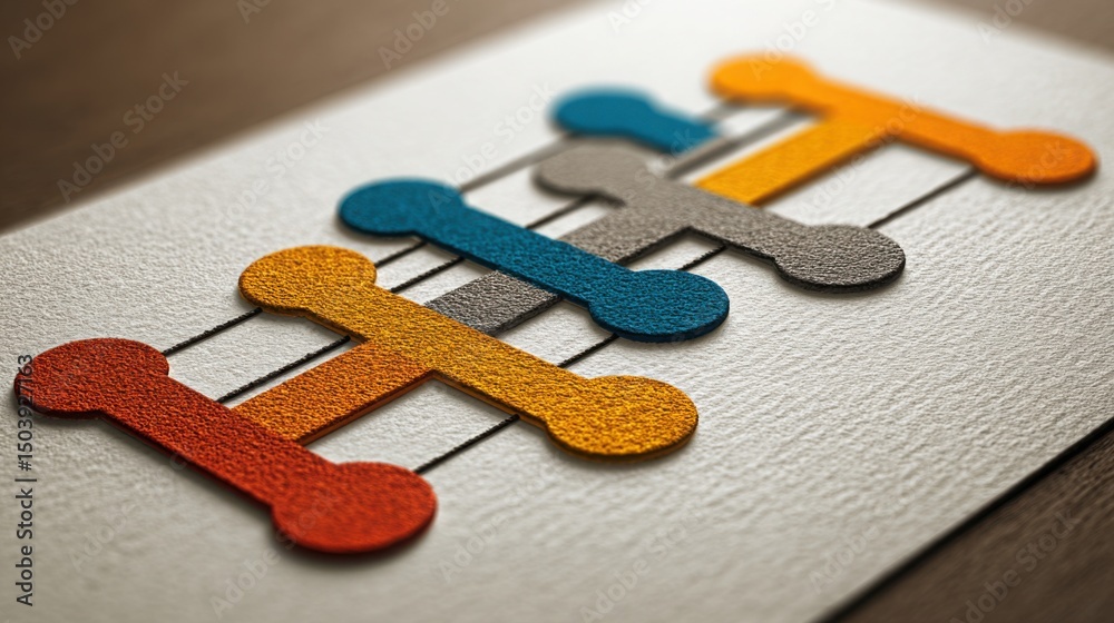 Poster business process icon concept flowchart illustrating operational steps in a structured and visual re