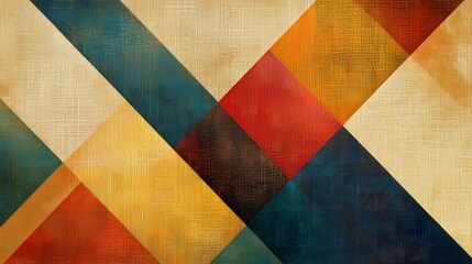 Fototapeta premium Abstract Geometric Composition with Earthy Tones and Textured Surfaces