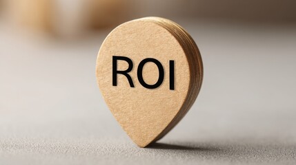 Cooperative roi map icon concept representing return on investment analysis for strategic business decisions