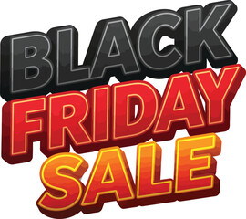 Black Friday Sale Typography, Dynamic Black Friday Sale Graphic