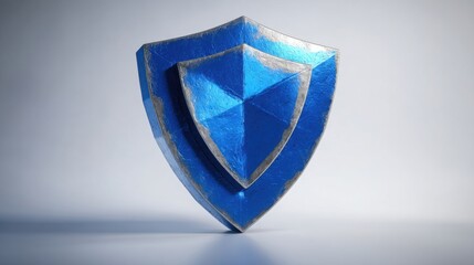 Corporate governance icon concept featuring a shield icon within a structured framework highlighting corporate responsibility and ethics