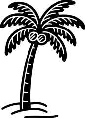 palm tree vector illustration, palm tree icon