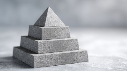 Scalable trust pyramid icon concept illustrating value stack and simplicity for enhancing business relationships