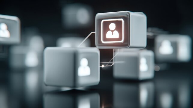 Vibrant photograph of sequenced campaign grid icon concept featuring fibonacci based design for strategic branding