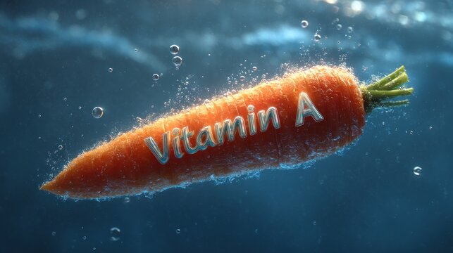 Carrots with vitamin A content informative impression is specially designed for marketing and educational purposes, especially in the health and vegetable fields