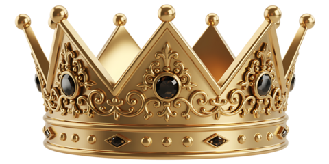 golden crown isolated on white background