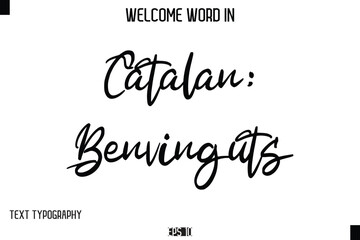 Catalan: Benvinguts    --Welcome Word Cursive Typography Text
