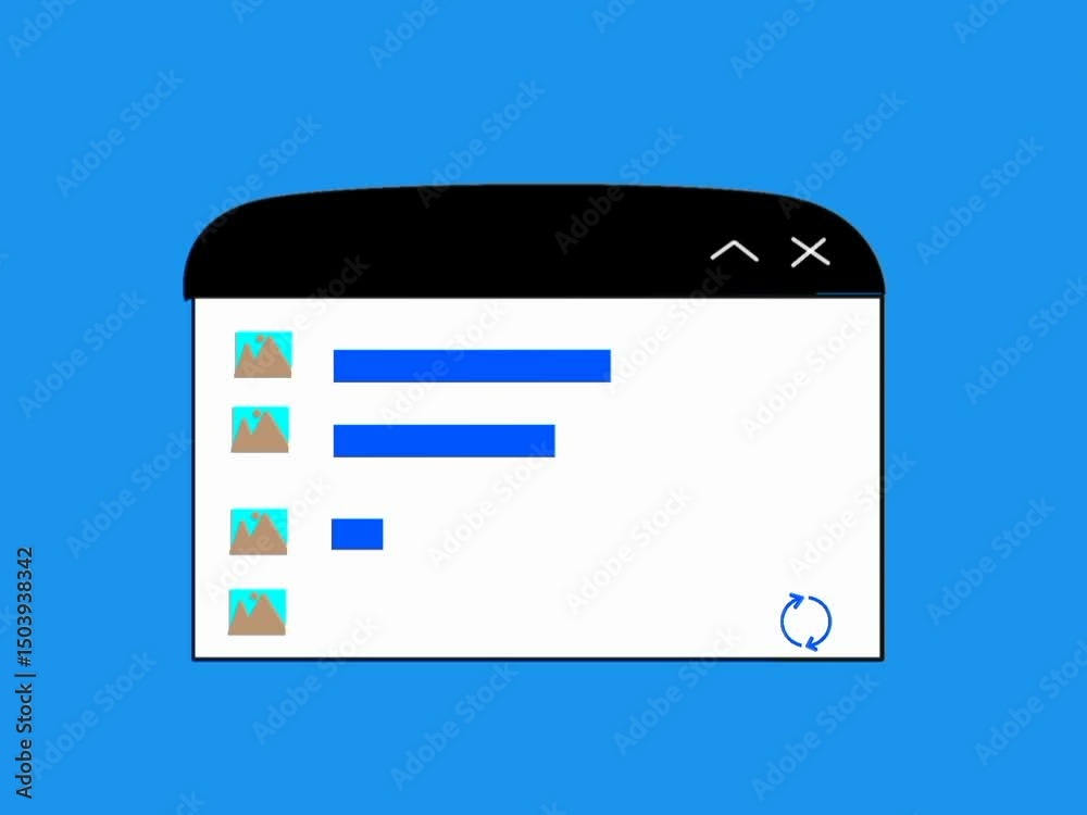Poster animation of uploading or downloading multiple files. the scene features a pop up window interface, 