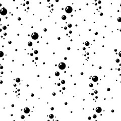 Bubble seamless pattern white black color