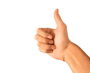 thumb up isolated on white background