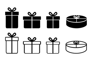 Gift boxes icon set. Vector illustration design.